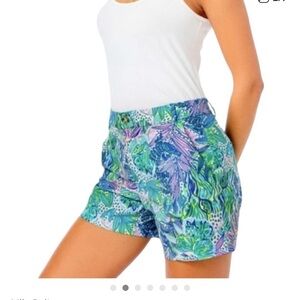 Lilly Pulitzer Botanical Green Holiday in the Sun Gretchen High Rise Short